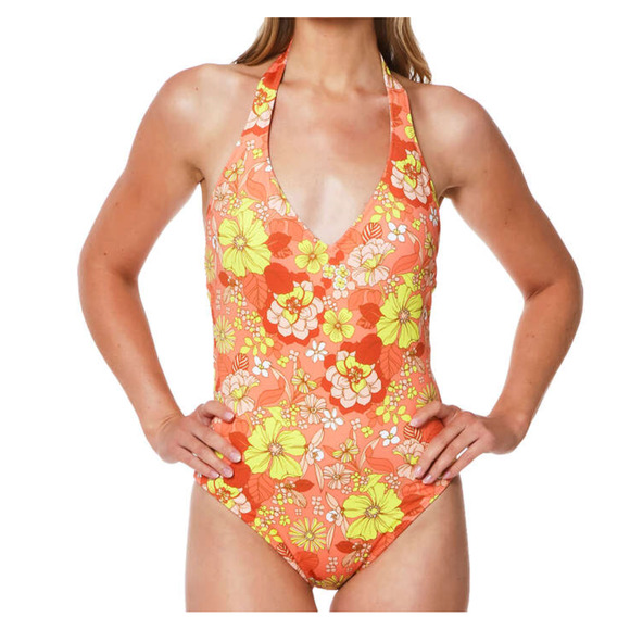Sanctuary Reversible Halter Tie Floral One Piece Swimsuit NWT Small NWT - Picture 1 of 4